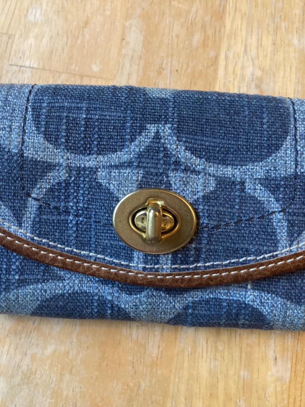 Coach denim blue wallet